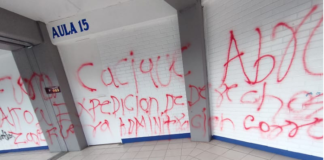 Vandalizan instalaciones de la Facultad de Derecho en CU