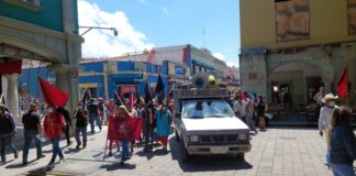 Marchan integrantes de CIPO en la ciudad de Oaxaca