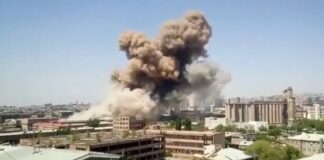 Fuerte explosión en mercado de Armenia deja un muerte y 20 heridos