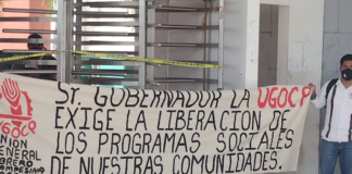 Campesinos de la UGOCP protestan en Ciudad Administrativa