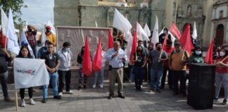 Con protesta en el zócalo de Oaxaca, exigen justicia para Tomas Martínez