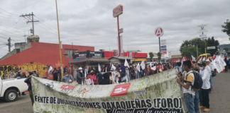 Frente de Organizaciones se suma a protestas en la capital oaxaqueña