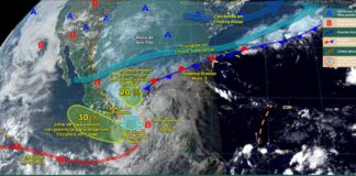 Se pronostican lluvias fuertes en el sureste del país