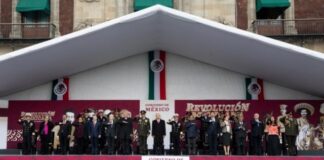 Encabeza AMLO ceremonia por el 112 Aniversario de la Revolución Mexicana
