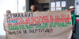 Ambientalistas exigen atención de Semarnat por fuga de amoniaco en el Istmo