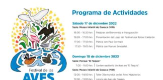 Anuncia Gobierno Festival de las Aves de Oaxaca”.