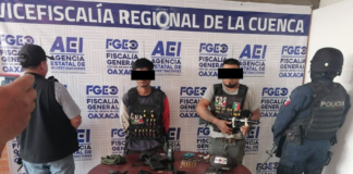 Detiene SSP a dos personas con armas y presunta droga en la Cuenca