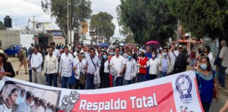 Marcha Sección 22, exigen mesa de diálogo con Salomón Jara