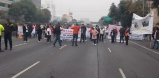 Damnificados del sismo del 19-S realizan bloqueo sobre Calzada de Tlalpan