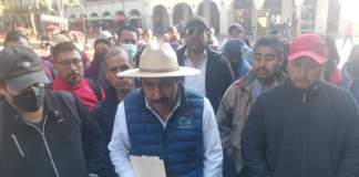 AFODEPO protesta Palacio de Gobierno, piden audiencia con Jara