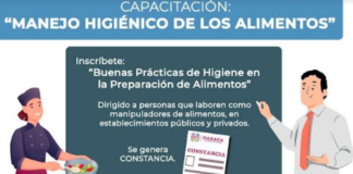 Brindan SSO curso sobre “Manejo higiénico de alimentos”