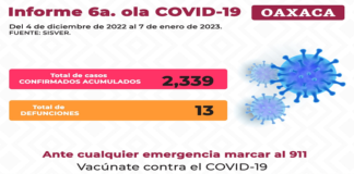 Oaxaca reporta 790 casos nuevos confirmados de COVID-19