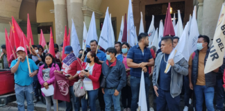 Protestan organizaciones para exigir diálogo con Salomón Jara