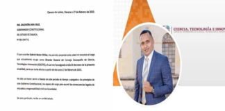 Gabriel Bolan presenta renuncia al Consejo Oaxaqueño de Ciencia