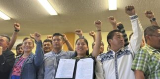 Se reúne Salomón Jara con dirigencia de la Sección 22