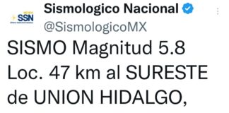 ACTIVA GOBIERNO DEL ESTADO DE OAXACA PROTOCOLOS DE EVALUACIÓN POR SISMO DE 5.8 EN EL ISTMO