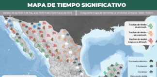 Se prevén chubascos y fuertes vientos en el Norte y Noroeste de México