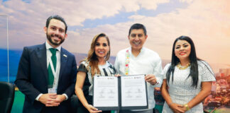 Firman Salomón Jara y Mara Lezama convenio de colaboración en materia turística