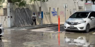 Denuncian fuga de aguas negras en calles de Oaxaca, denuncian negligencia de SOAPA
