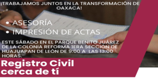 Arranca Registro Civil de Oaxaca jornada itinerante Cerca de ti en Huajuapan de León