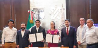 Firman Salomón Jara y Claudia Sheinbaum convenio para fortalecer la cooperación entre gobiernos de Oaxaca y CDMX