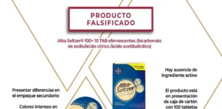Cofepris alerta por Alka Seltzer, Sedalmerck y Pentrexyl falsificados