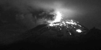 Popocatépetl emite 9 exhalaciones y 1425 minutos de tremor, en las últimas 24 horas