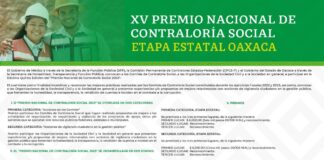 Convocan a XV edición del Premio Nacional de Contraloría Social 2023 en su etapa estatal