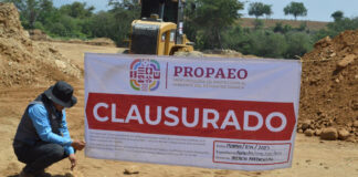 Clausuran banco y trituradora de materiales pétreos que no contaban con permisos legales