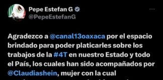 En el Partido Verde de Oaxaca van con Sheinbaum se olvidan de Manuel Velasco.