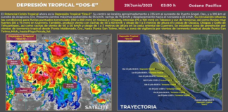 Depresión tropical DOS-E evoluciona a tormenta tropical Beatriz