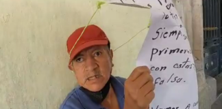 Con huelga de hambre en Palacio de Gobierno, pide apoyo para prótesis