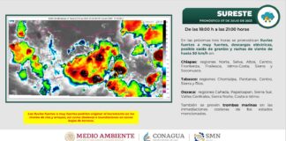 Se esperan lluvias y tormentas en cortos periodos en Oaxaca por onda tropical 11