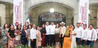 Asiste Grupo Parlamentario de Morena al Segundo Informe Trimestral del gobernador de Oaxaca