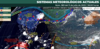 Onda tropical número 11 se aleja de la entidad, pero dejará lluvias fuertes en el estado
