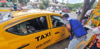 Realiza Semovi operativos para supervisar el servicio de taxis