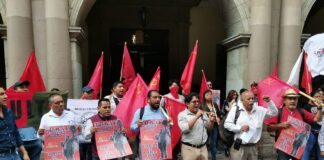 FPR protesta en palacio de gobierno a 3 años del asesinato de Tomás Martínez