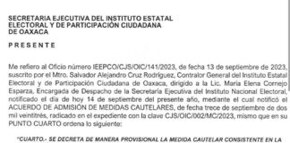 Ordena INE, sesión urgente para designar a consejer@ presidente del IEEPCO