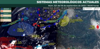 Canales de baja presión provocarán lluvias ligeras en varias regiones del estado