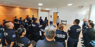 Continua capacitación de oficiales de Policía Vial Estatal en materia de Justicia Cívica