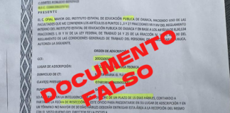 Alerta IEEPO sobre falsificación de órdenes de adscripción de plazas docentes