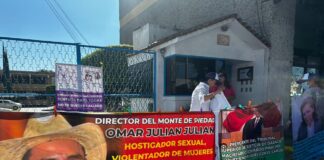 Feministas protestan en la DDHPO, exigen solución a tema de acoso en Monte de Piedad