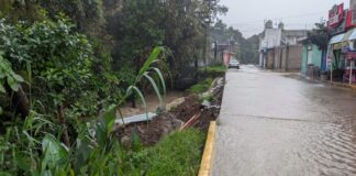 Auxilian a la población ante fuerte lluvia ocurrida en la Heroica Ciudad de Tlaxiaco