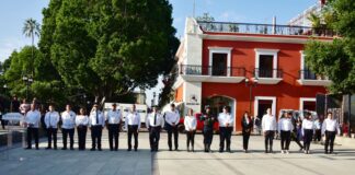 Honra SSPC Símbolos Patrios; encabeza el izamiento de la Bandera Nacional