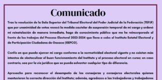 Se reincorporó Elizabeth Sánchez González como consejera presidenta del IEEPCO