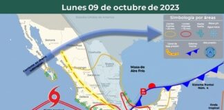 Ante frente frío número 4, probabilidad de lluvias en varias regiones de Oaxaca