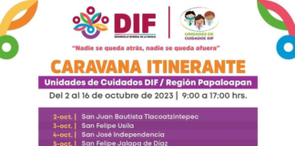 Avanza atención de la Caravana de Unidades de Cuidados DIF; llega a la Cuenca del Papaloapan