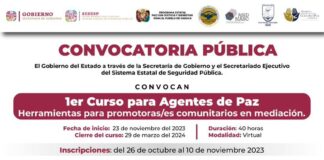 Convoca Sego al Primer Curso para Agentes de Paz