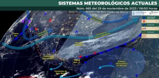 Continuarán las lluvias de intensidad variable y evento de norte en diferentes regiones