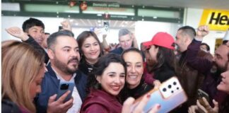 Cálido recibimiento a Claudia Sheinbaum en Aguascalientes